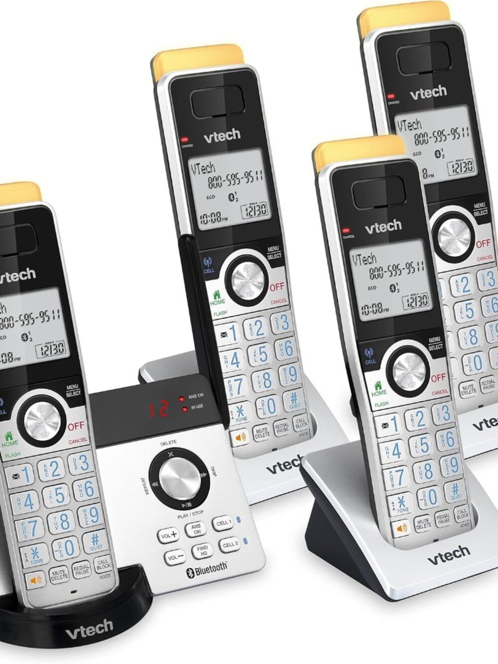 VTech Cordless Phone Answering Machine Bluetooth 4 Handset Super Long Range